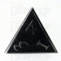 TDSO Metal Script Silver & Black D4 Dice