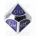 TDSO Metal Script Silver & Purple Percentile Dice