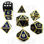 TDSO Metal Fire Forge Gold & Blue MINI 12mm 7 Dice Polyset