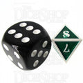 TDSO Metal Fire Forge Silver & Green MINI 12mm D8 Dice