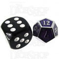 TDSO Metal Fire Forge Silver & Purple MINI 12mm D12 Dice