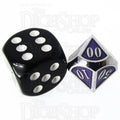 TDSO Metal Fire Forge Silver & Purple MINI 12mm Percentile Dice