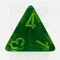 Chessex Borealis OG Maple Green & Yellow D4 Dice - Discontinued