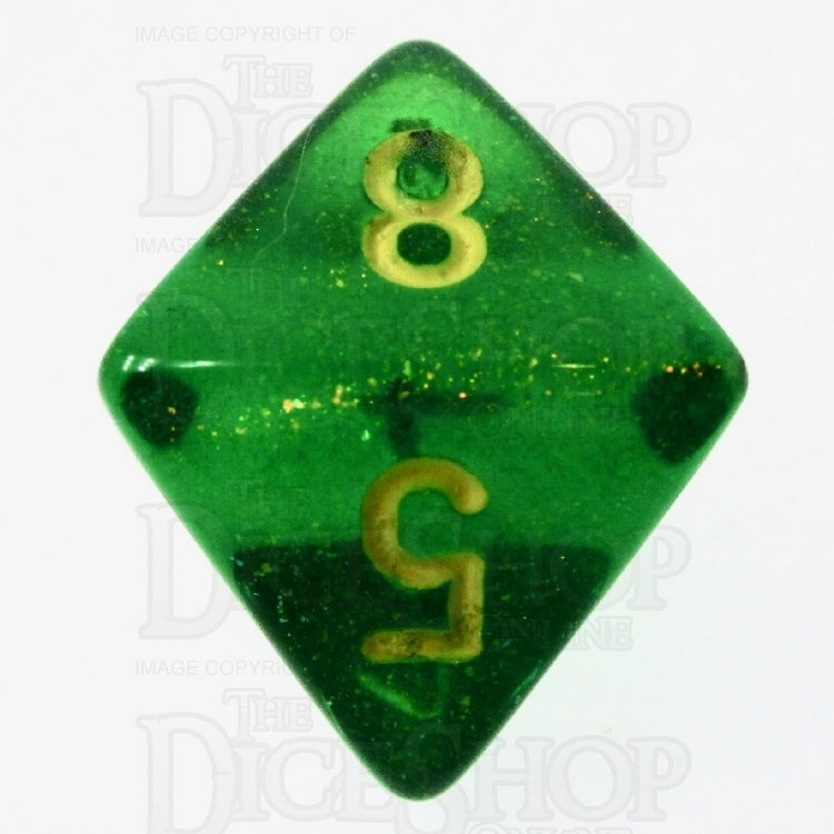 Chessex Borealis OG Maple Green & Yellow D8 Dice - Discontinued