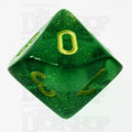 Chessex Borealis OG Maple Green & Yellow D10 Dice - Discontinued
