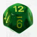 Chessex Borealis OG Maple Green & Yellow D12 Dice - Discontinued