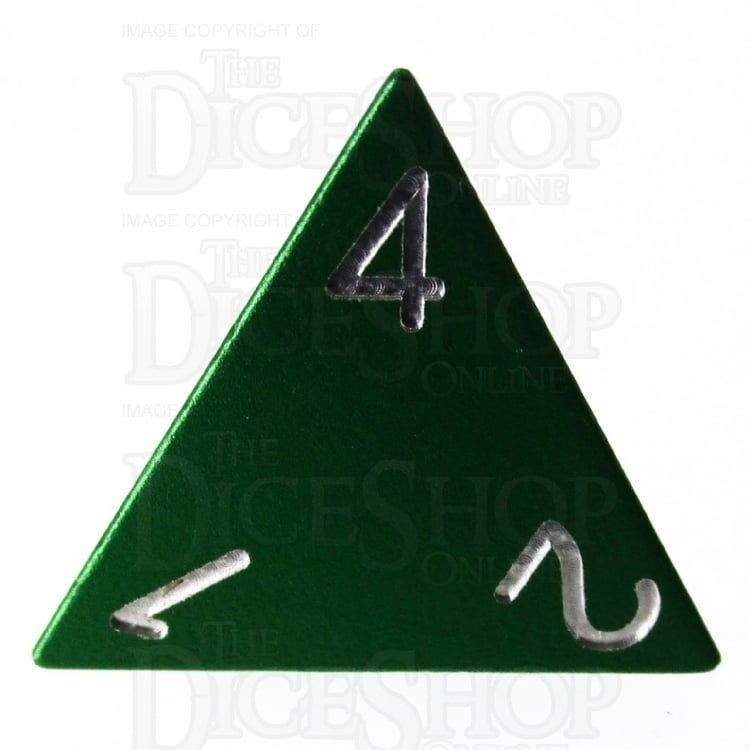 HALF PRICE CLEARANCE TDSO Aluminium Precision Green Dragon D4 Dice