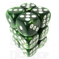 TDSO Pearl Green & White 12 x D6 Dice Set