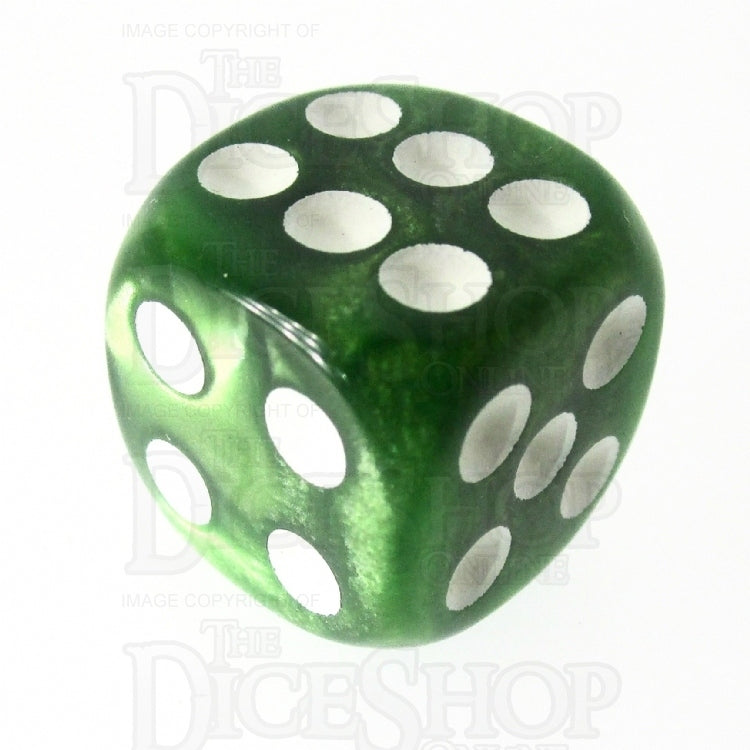 TDSO Pearl Green & White 12 x D6 Dice Set