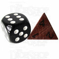 HALF PRICE CLEARANCE TDSO Purple Heart Wooden D4 Dice - Large