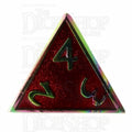 TDSO Metal Script Iridescent & Red D4 Dice