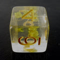 TDSO Encapsulated Flower Yellow D6 Dice