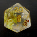 TDSO Encapsulated Flower Yellow D20 Dice