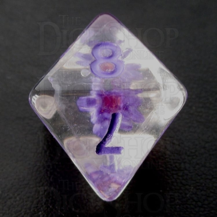 TDSO Encapsulated Flower Purple D8 Dice