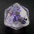 TDSO Encapsulated Flower Purple D20 Dice