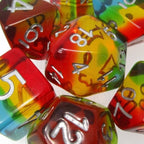 TDSO Layer Transparent Sunset 7 Dice Polyset