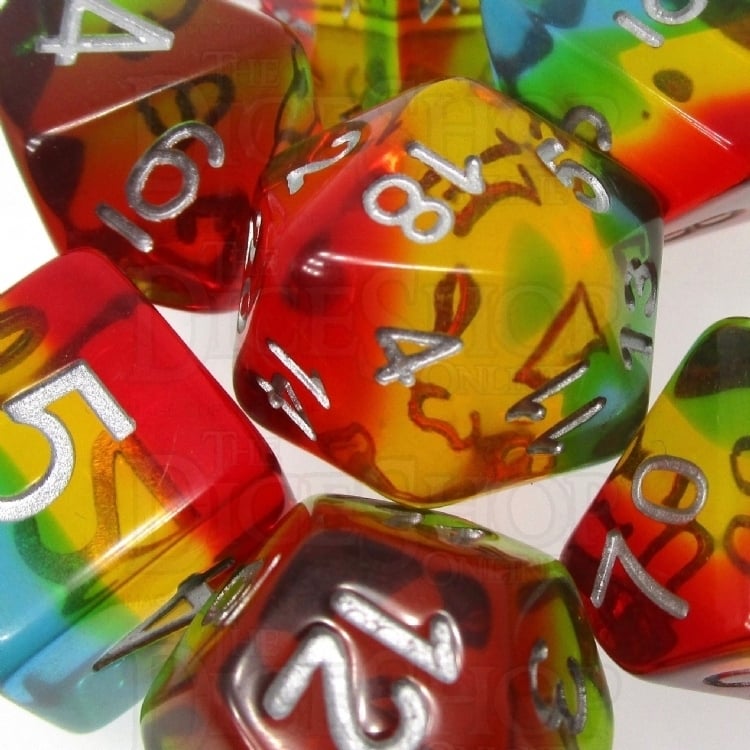 TDSO Layer Transparent Sunset 7 Dice Polyset