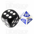 TDSO Metal Fire Forge Silver & Blue MINI 12mm Percentile Dice