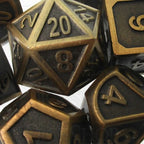 TDSO Metal Fire Forge Antique Gold 7 Dice Polyset
