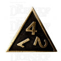 TDSO Metal Fire Forge Antique Gold D4 Dice