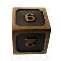 TDSO Metal Fire Forge Antique Gold D6 Dice