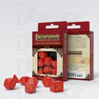 Q Workshop Pathfinder Curse of the Crimson Throne Red & Yellow 7 Dice Polyset