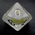 TDSO Encapsulated Glitter Flower Green D10 Dice