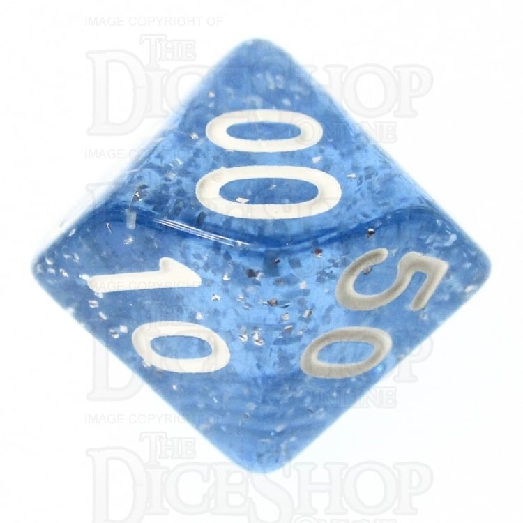 TDSO Glitter Blue Percentile Dice