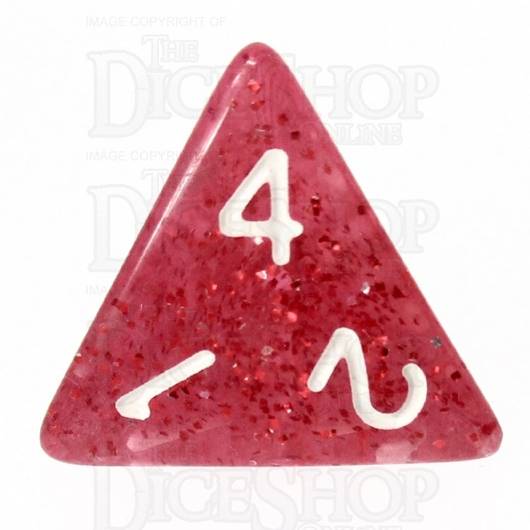 TDSO Glitter Red D4 Dice