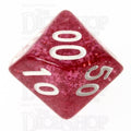TDSO Glitter Red Percentile Dice