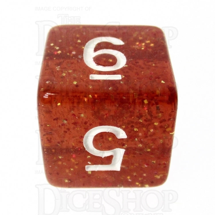 TDSO Glitter Orange D6 Dice