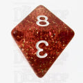 TDSO Glitter Orange D8 Dice
