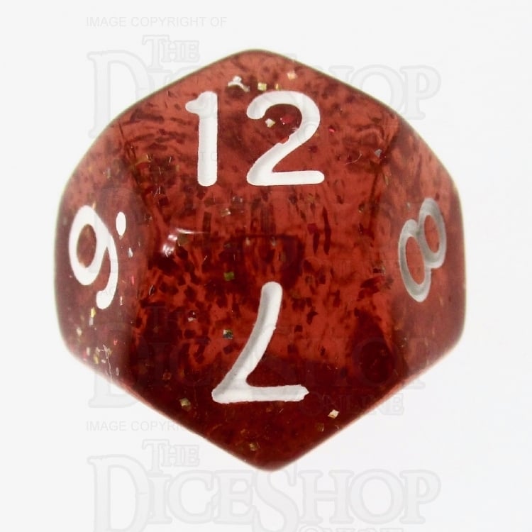 TDSO Glitter Orange D12 Dice