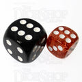TDSO Glitter Orange 12mm D6 Spot Dice