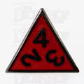 TDSO Metal Fire Forge Black Nickel & Red Enamel D4 Dice
