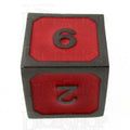 TDSO Metal Fire Forge Black Nickel & Red Enamel D6 Dice