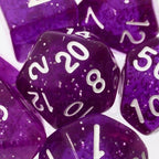 TDSO Glitter Purple 7 Dice Polyset