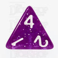TDSO Glitter Purple D4 Dice