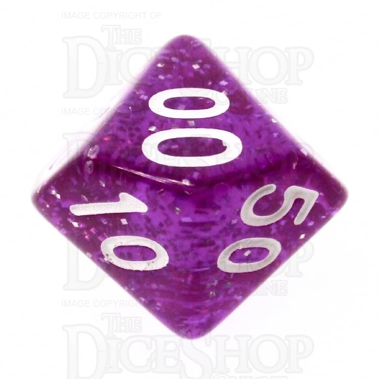 TDSO Glitter Purple Percentile Dice
