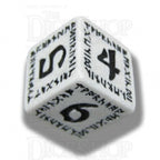 Q Workshop Runic White & Black 7 Dice Polyset