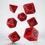 Q Workshop Dragon Red & Black 7 Dice Polyset
