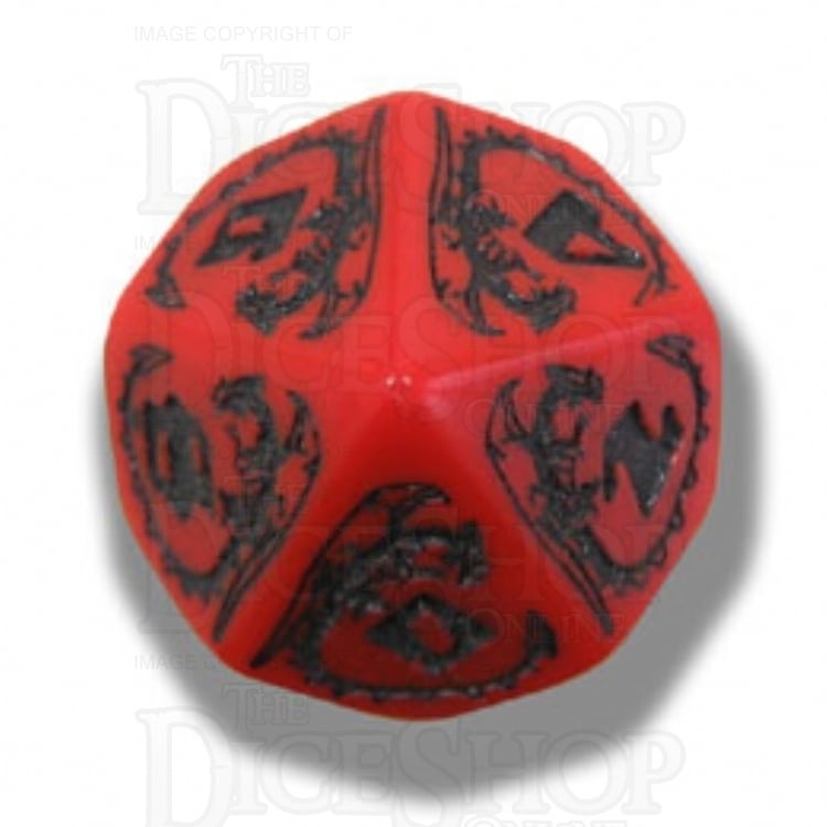 Q Workshop Dragon Red & Black 7 Dice Polyset