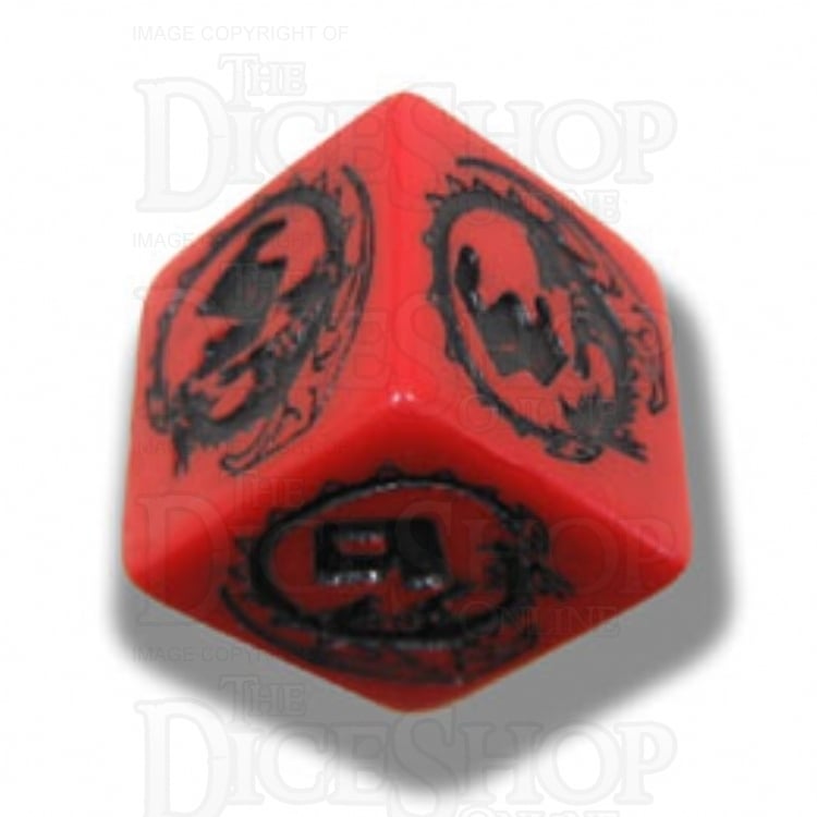 Q Workshop Dragon Red & Black 7 Dice Polyset