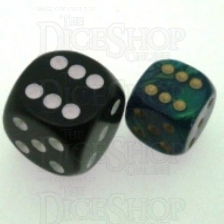 D&G Interferenz Green 12mm D6 Spot Dice