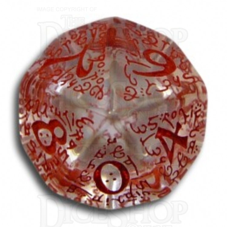 Q Workshop Elven Clear & Red 7 Dice Polyset
