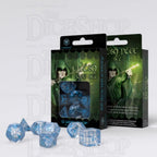 Q Workshop Elven Clear & Blue 7 Dice Polyset