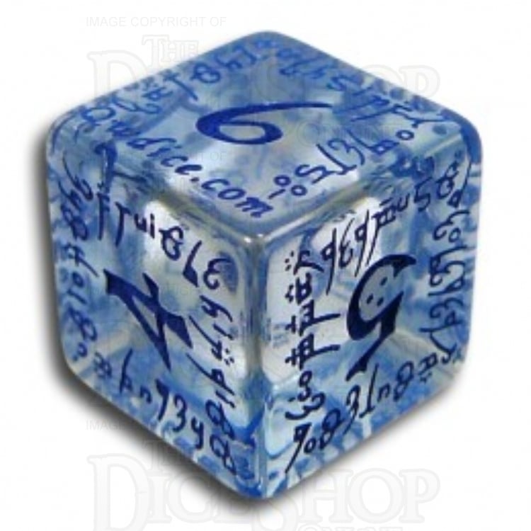 Q Workshop Elven Clear & Blue 7 Dice Polyset