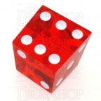 Koplow Transparent Red Crooked Casino 20-25mm D6 Spot Dice