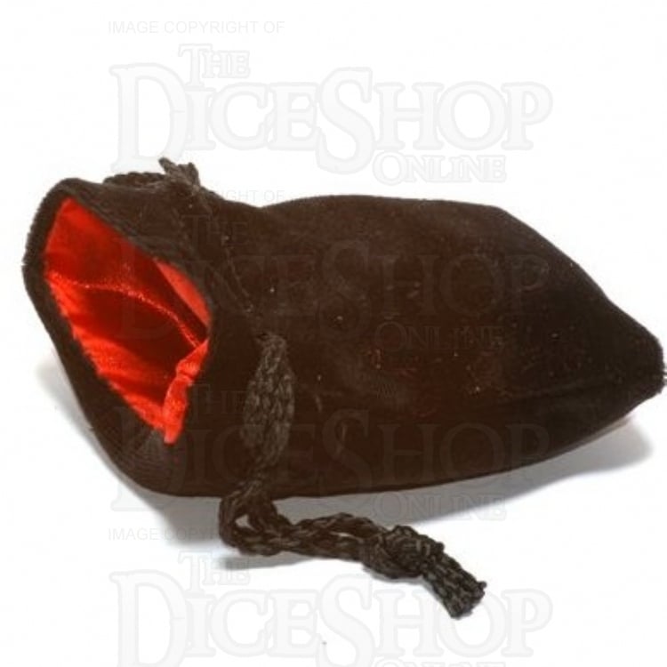 Koplow Velvet Black & Red LARGE Dice Bag