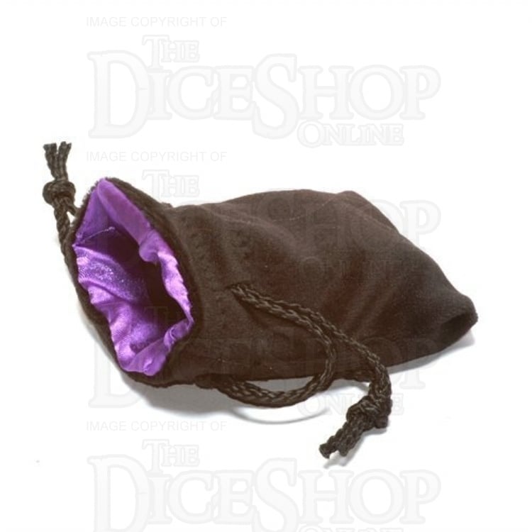 Koplow Velvet Black & Purple Small Dice Bag